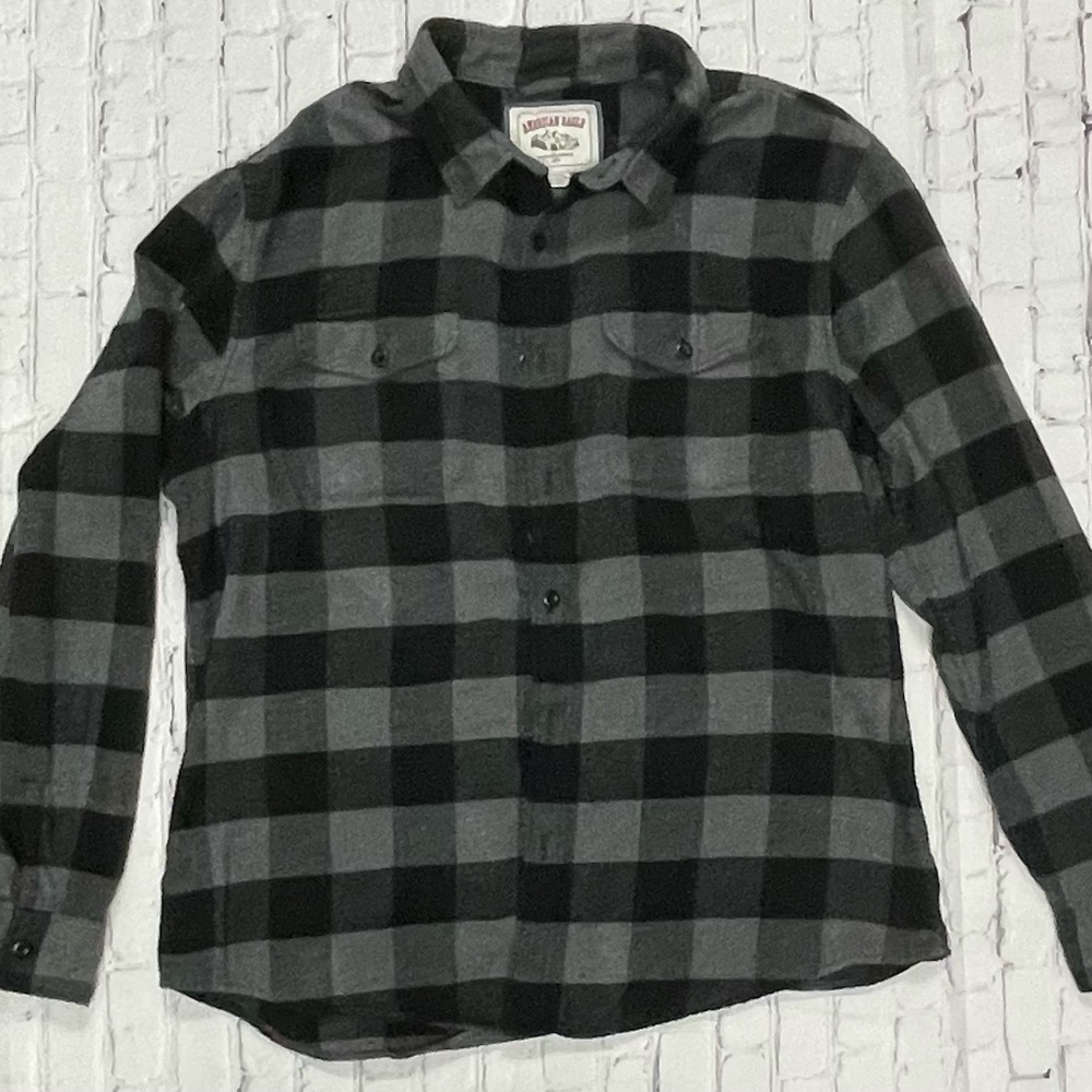 American Eagle Plaid Button Down - image 1